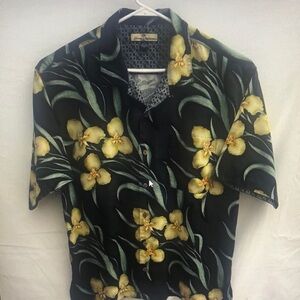 Floral Black and Yellow Men's Shirt